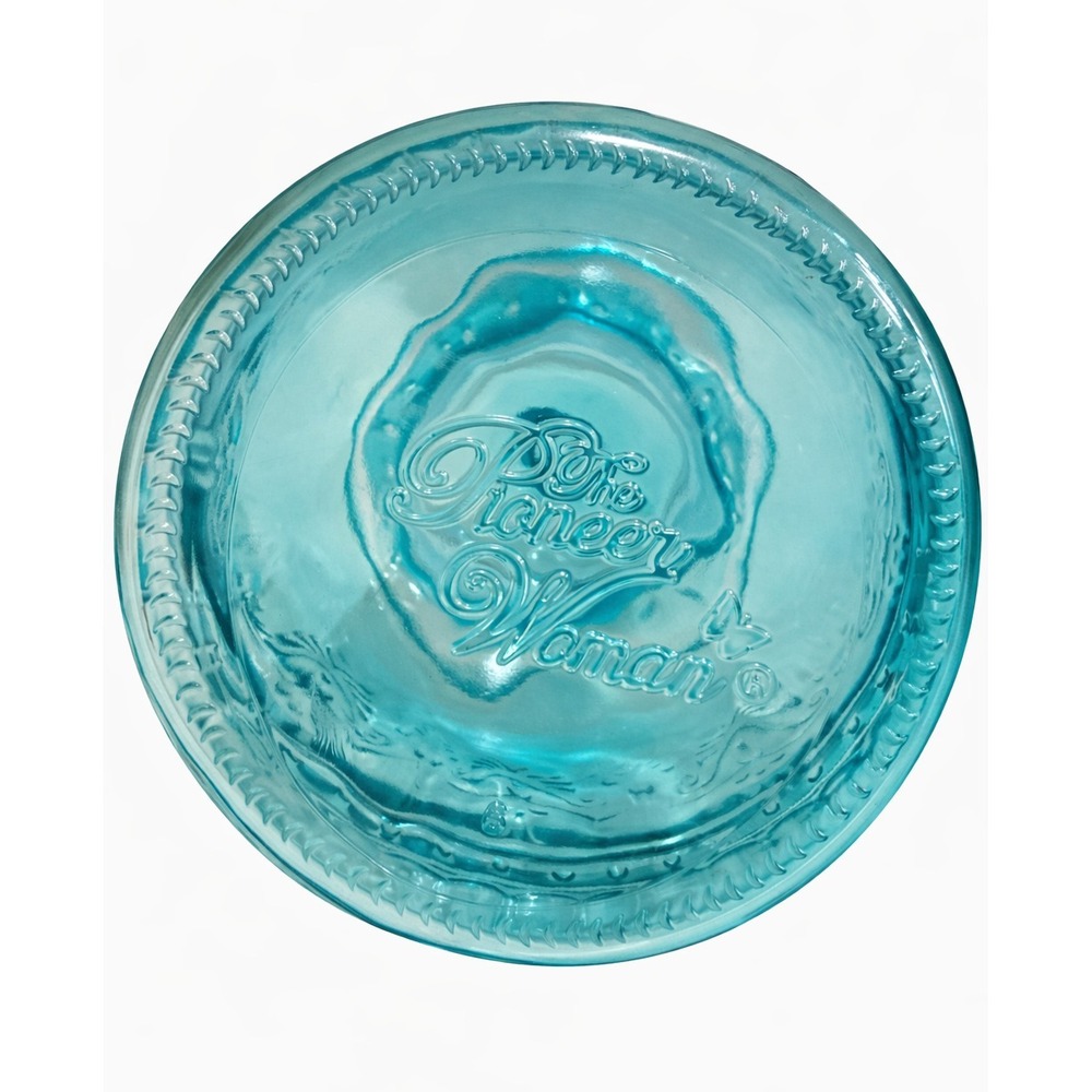 The Pioneer Woman Cassie Embossed Glass Replacement Canister Large 8" Teal Blue - Picture 4 of 6